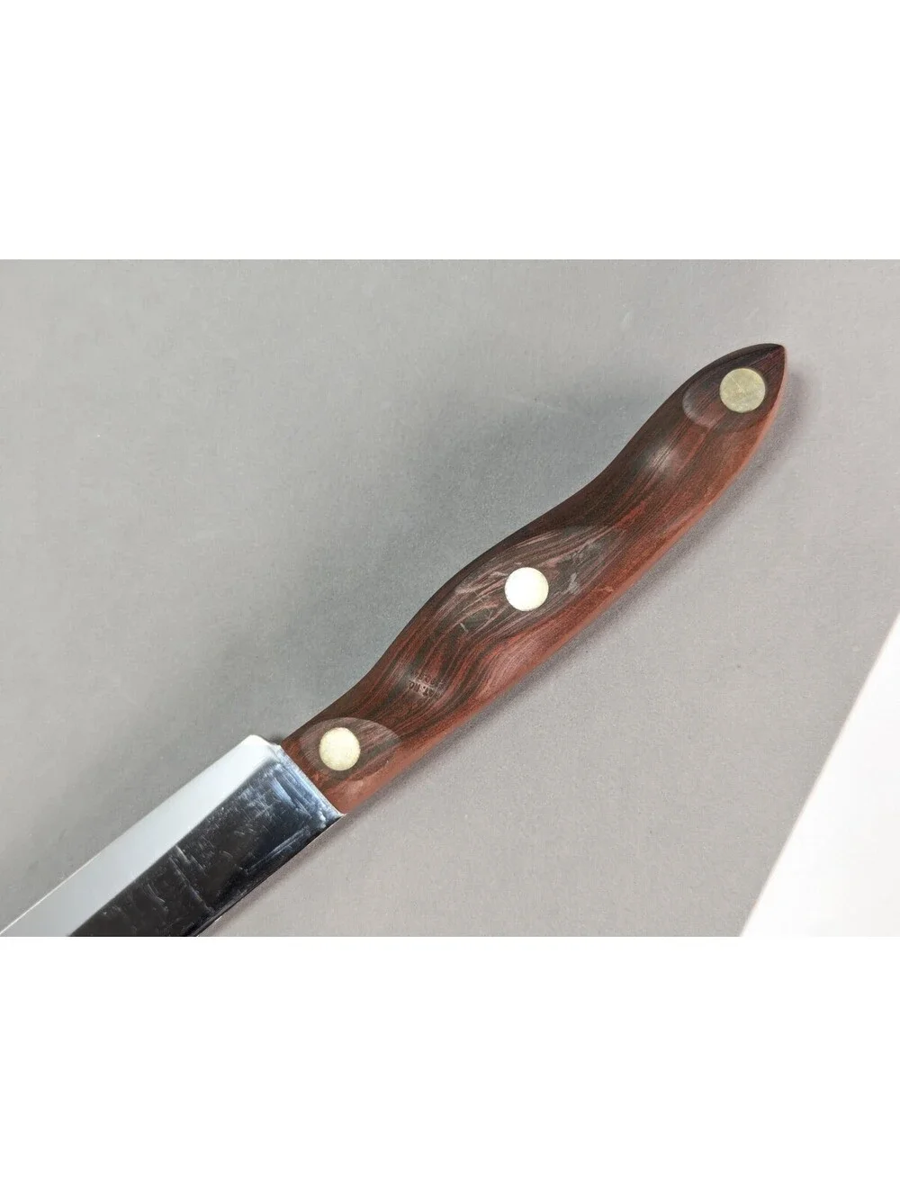 VTG Cutco No. 22 Butcher Knife Brown Swirl Handle 8